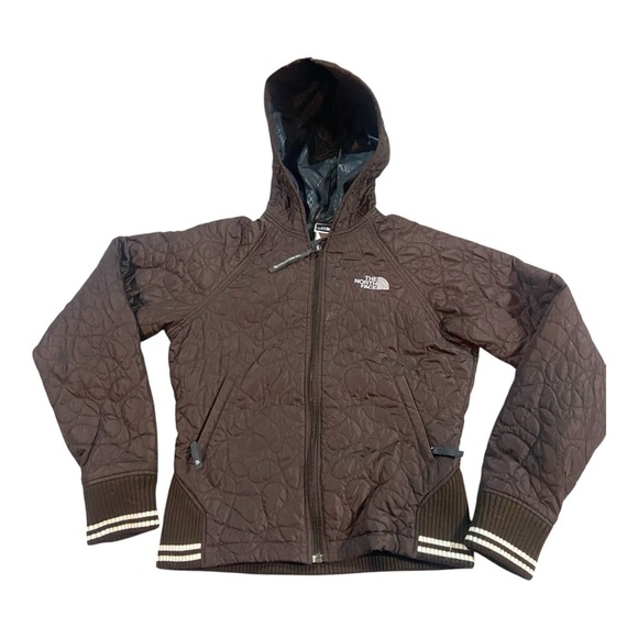 The North Face Quilted Hooded Bomber Jacket Sz S - Picture 1 of 5